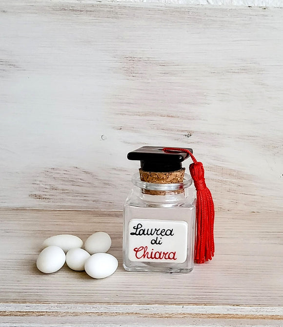 Barattolino con tocco nero (senza confetti)