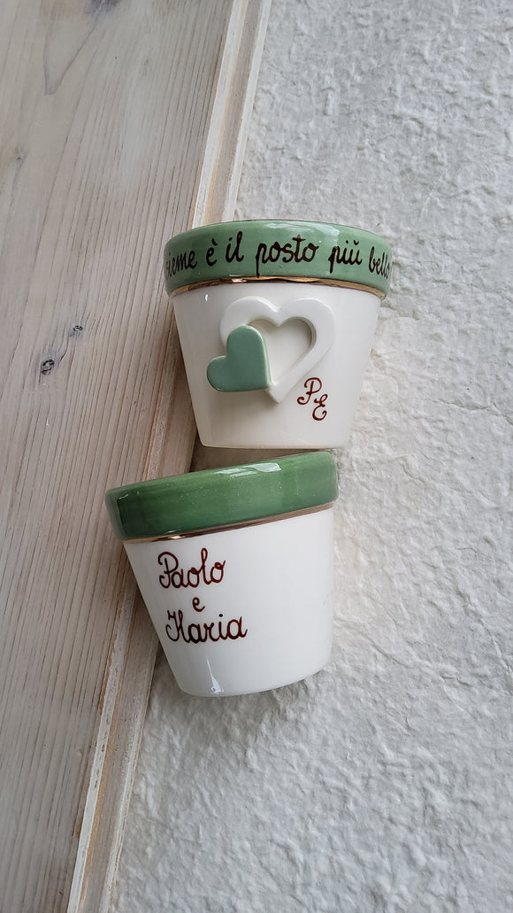 Vasetto doppio cuore