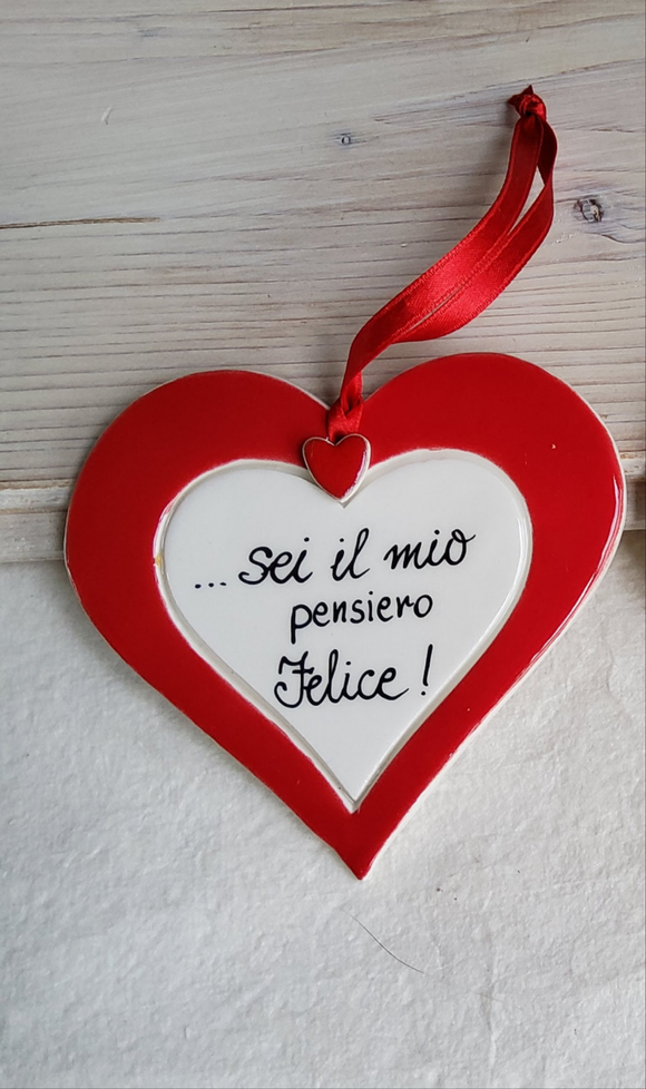 Cuore rosso con cuoricino