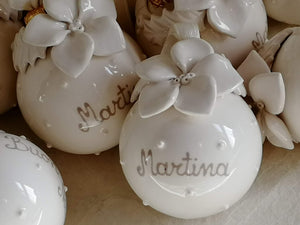Pallina natalizia bianca