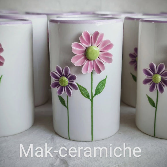 Portamatite con fiori