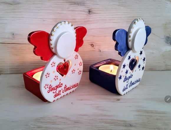 Angelo porta tealight base colorata