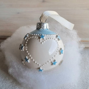 Palla di Natale con stelle o cuori