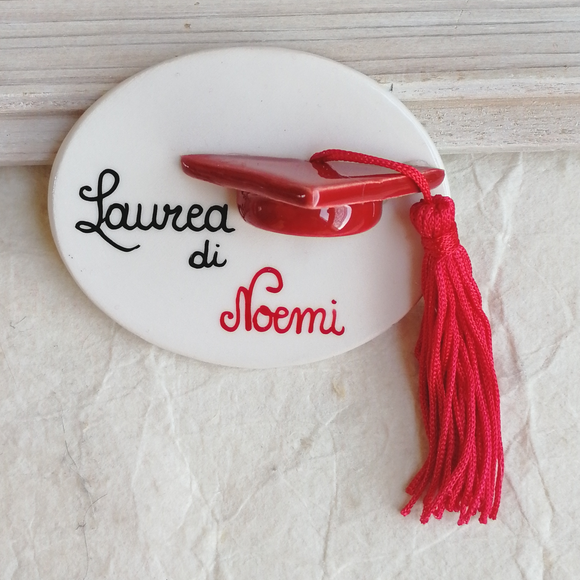 Targhetta ovale per laurea