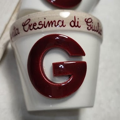 Vasetto con iniziale