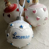 Palla di Natale con stelle o cuori