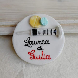 Targhetta tonda per laurea