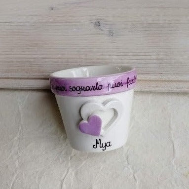 Vasetto con cuore doppio