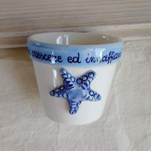 Vasetto personalizzato porta piante a tema marino